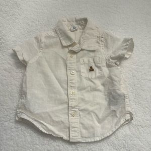 Baby Gap white short sleeve button down